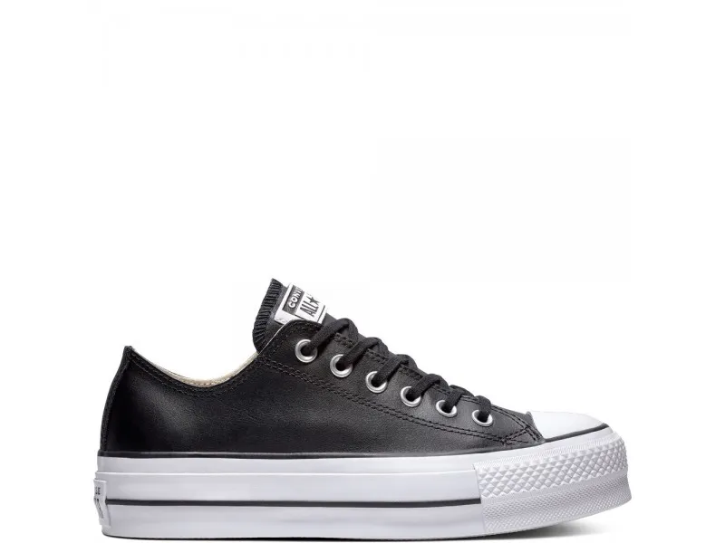 ZAPATILLA CONVERSE CHUCK TAYLOR ALL STAR LIFT CLEAN LEATHER LOW TOP 561681C EN NEGRO