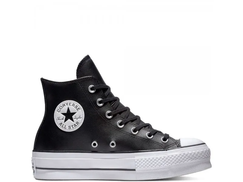 ZAPATILLA CONVERSE CHUCK TAYLOR ALL STAR LIFT LEATHER HIGH TOP 561675C EN NEGRO