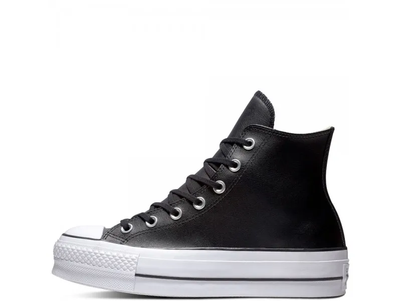 ZAPATILLA CONVERSE CHUCK TAYLOR ALL STAR LIFT LEATHER HIGH TOP 561675C EN NEGRO