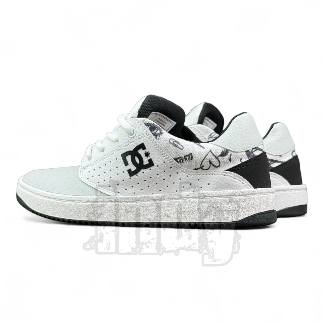 Zapatillas Dc Plaza Tc Tx Ss Mujer Blanco Negro Print