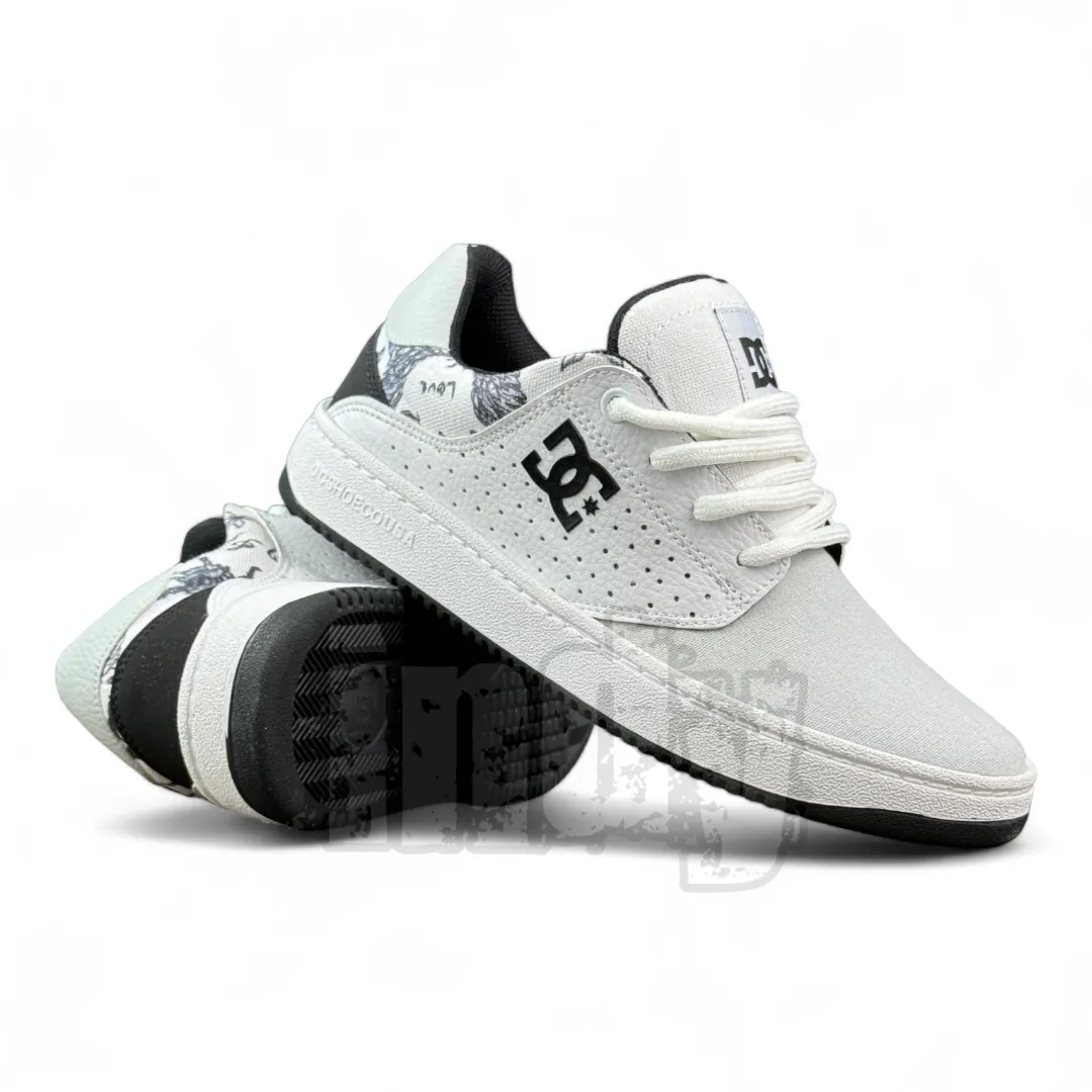 Zapatillas Dc Plaza Tc Tx Ss Mujer Blanco Negro Print