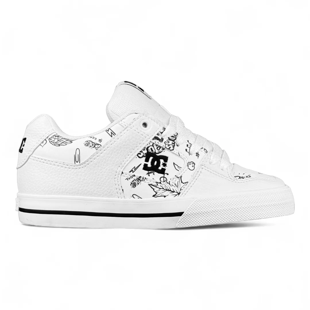 Zapatillas Dc Pure Mujer Blanco Blanco Print