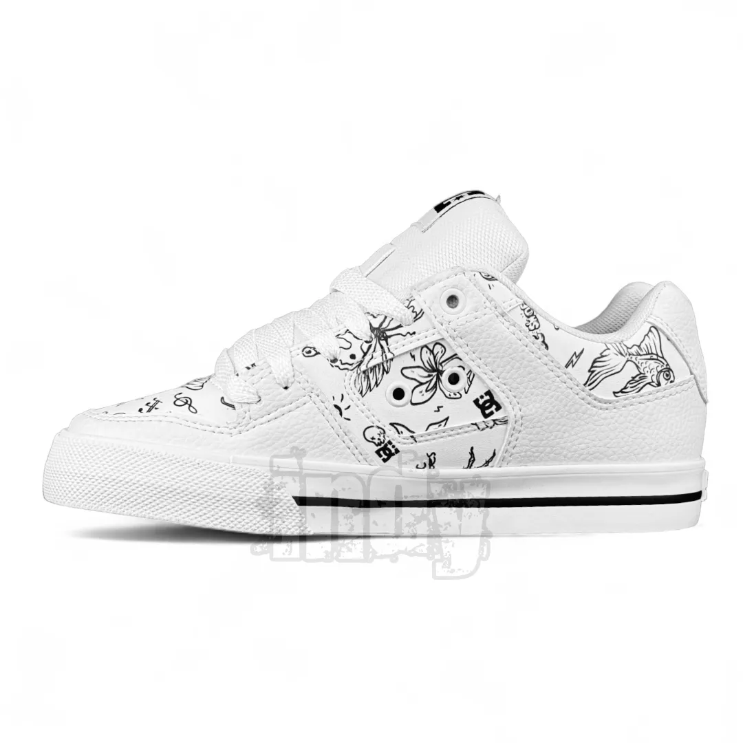 Zapatillas Dc Pure Mujer Blanco Blanco Print