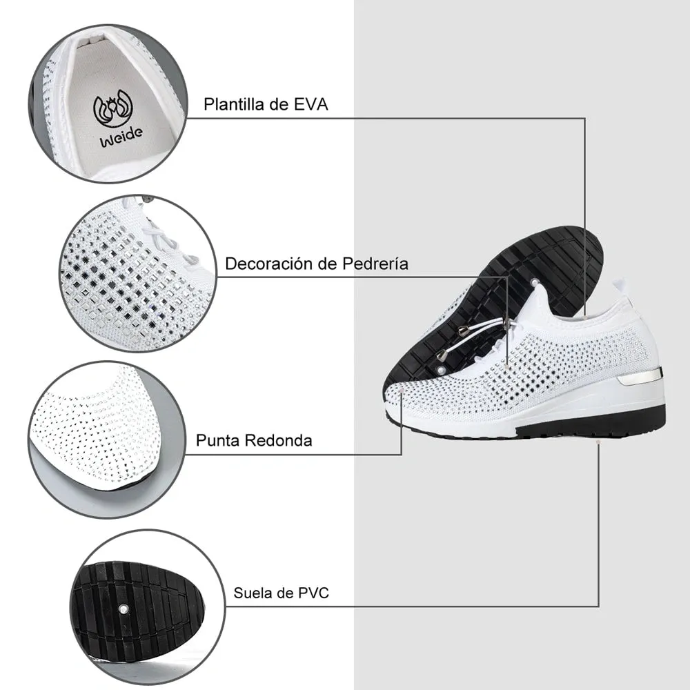 ZAPATILLAS PLATAFORMA MUJER BLANCO WEIDE TFA98Z